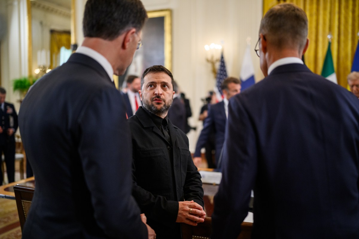 President Donald Trump hosts a multilateral meeting with President Volodymyr Zelenskyy of Ukraine and European leaders, Monday, August 18, 2025, in the East Room of the White House. (Official White House Photo by Daniel Torok)