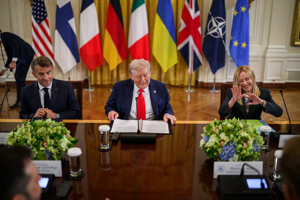 President Donald Trump hosts a multilateral meeting with President Volodymyr Zelenskyy of Ukraine and European leaders, Monday, August 18, 2025, in the East Room of the White House. (Official White House Photo by Daniel Torok)