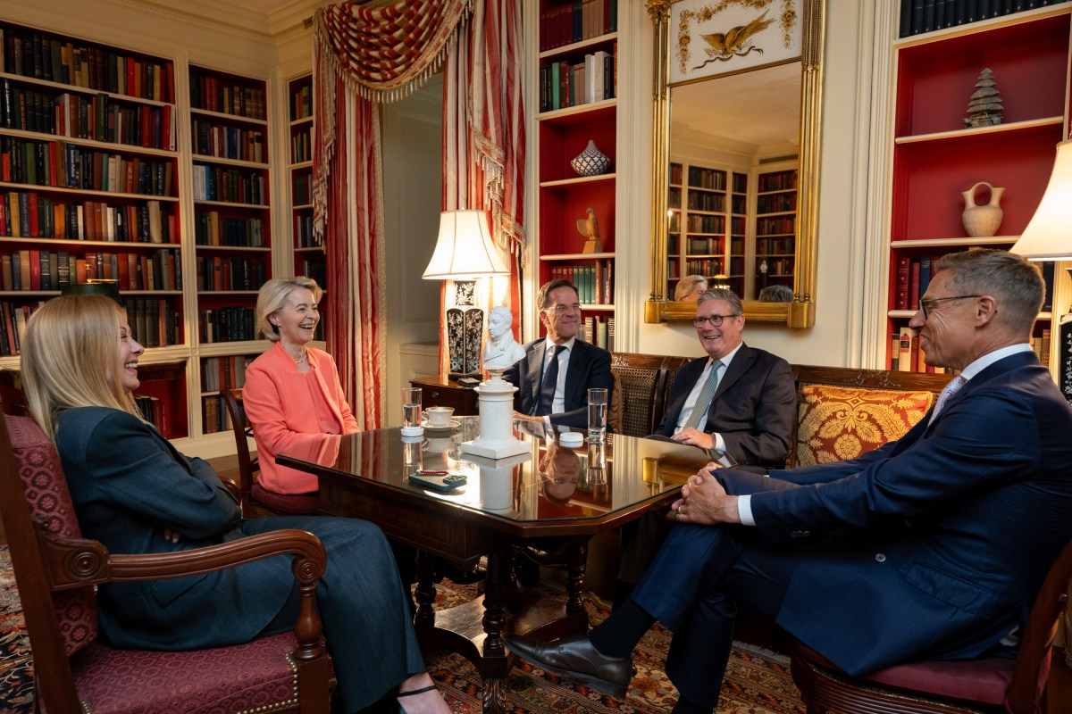 European leaders meet in the Library, Friday, August 18, 2025, in the White House. (Official White House Photo by Joyce N. Boghosian)