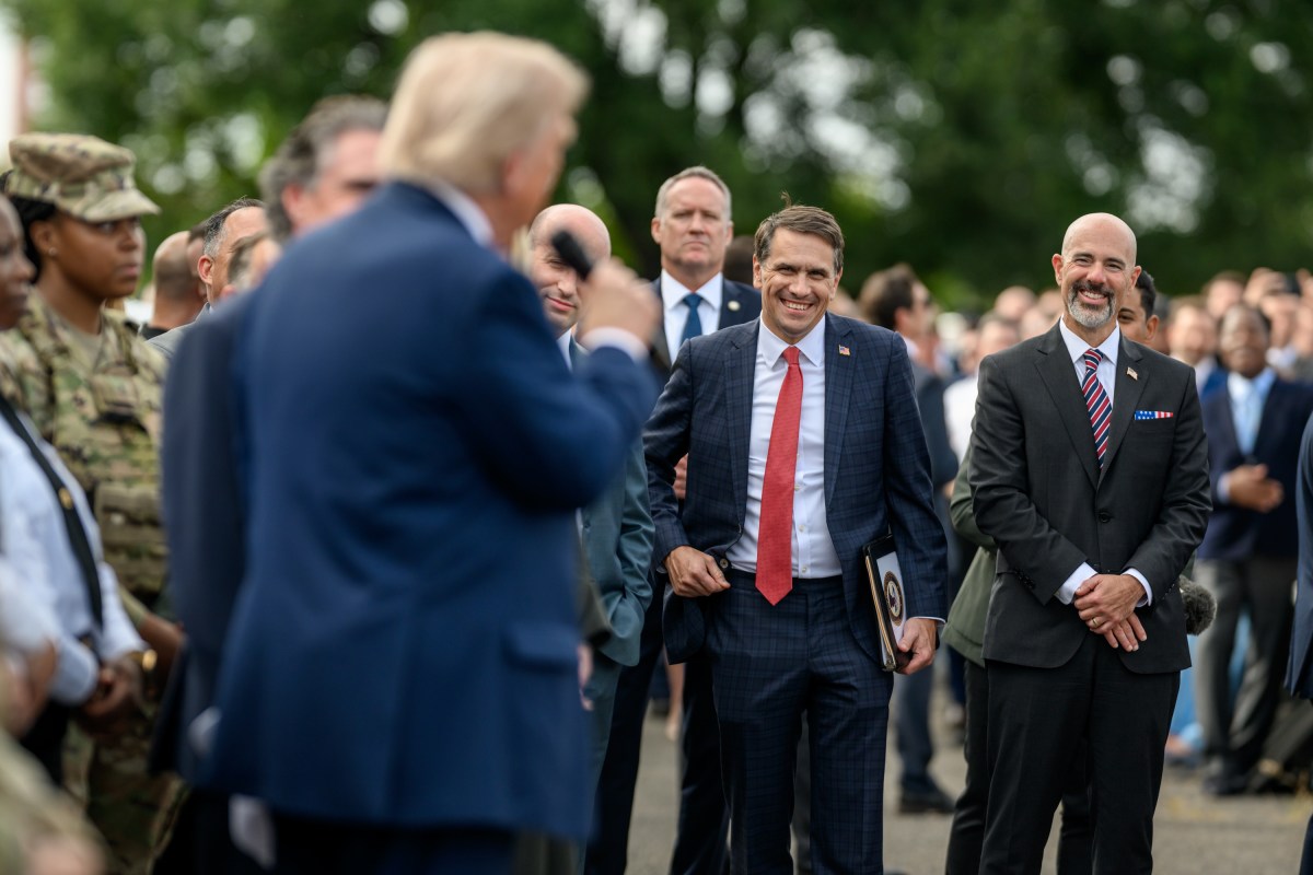 President Donald Trump delivers remarks to law enforcement and members of the National Guard at the U.S. Park Police Anacostia Operations Facility, Thursday, August 21, 2025, in Washington, D.C. (Official White House Photo by Daniel Torok)