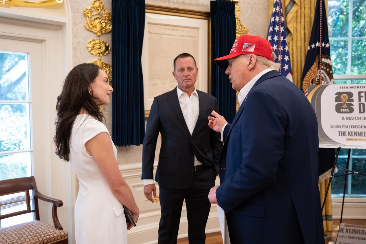 President Donald Trump, flanked by Vice President JD Vance and FIFA President Gianni Infantino, announces that the FIFA World Cup draw will take place on December 5 at the Kennedy Center, Friday, August 22, 2025. (Official White House Photo by Joyce N. Boghosian)