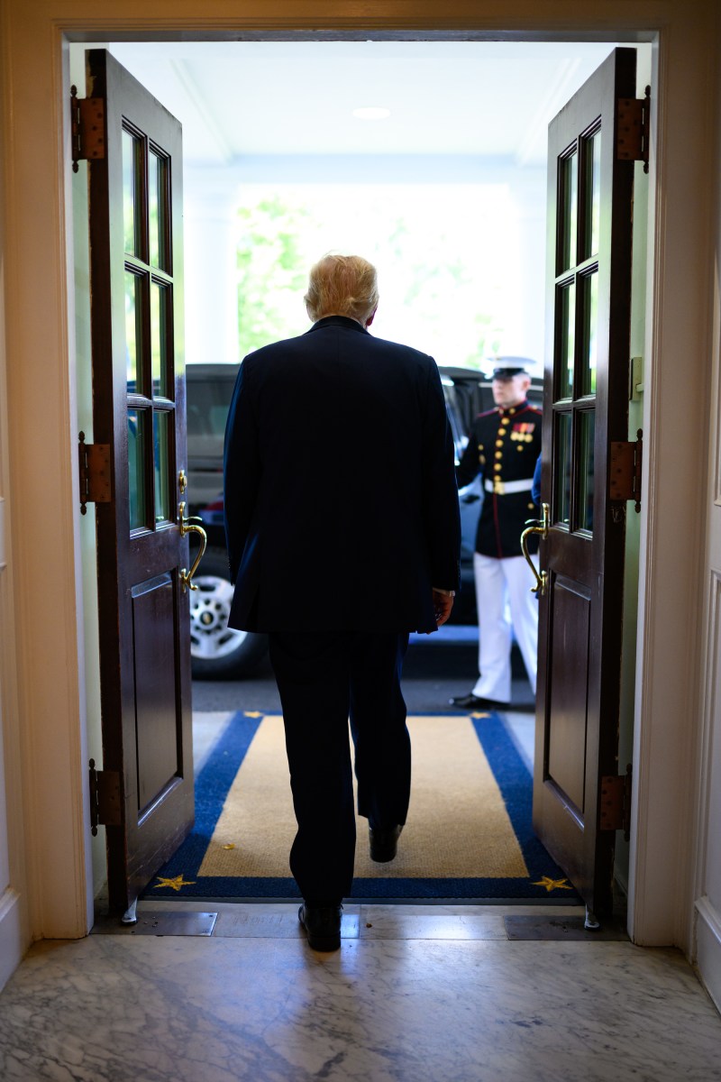 President Donald Trump greets President Lee Jae-myung of the Republic of Korea, Monday, August 25, 2025, at the West Wing entrance of the White House.(Official White House Photo by Daniel Torok)