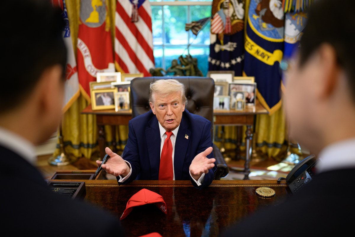 President Donald J. Trump visits with President Lee Jae-myung of the Republic of Korea, Monday, August 25, 2025, in the Oval Office. (Official White House Photo by Daniel Torok)