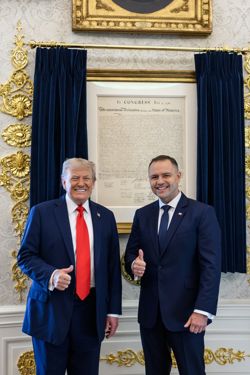 President Donald Trump hosts a bilateral meeting with Polish President Karol Nawrocki, Wednesday, September 3, 2025, in the Oval Office. (Official White House Photo by Joyce N. Boghosian)