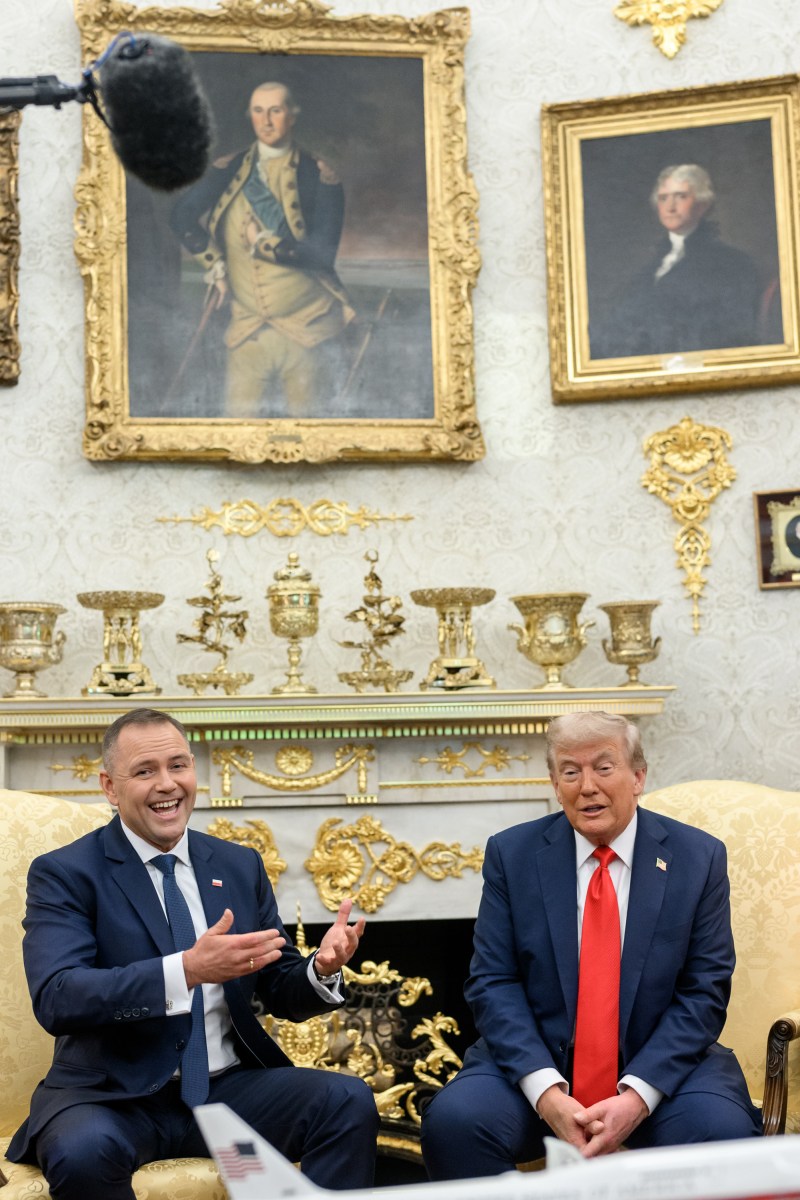 President Donald Trump hosts a bilateral meeting with Polish President Karol Nawrocki, Wednesday, September 3, 2025, in the Oval Office. (Official White House Photo by Joyce N. Boghosian)