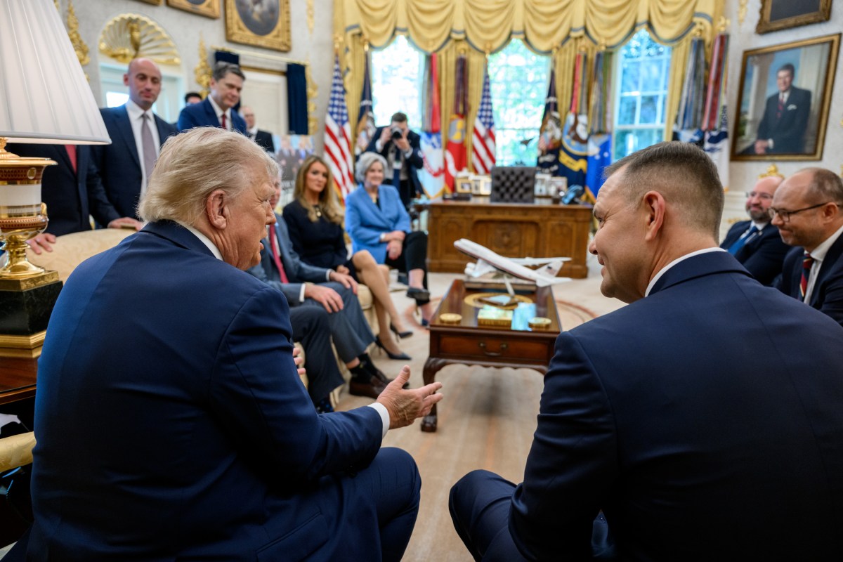 President Donald Trump hosts a bilateral meeting with Polish President Karol Nawrocki, Wednesday, September 3, 2025, in the Oval Office. (Official White House Photo by Joyce N. Boghosian)