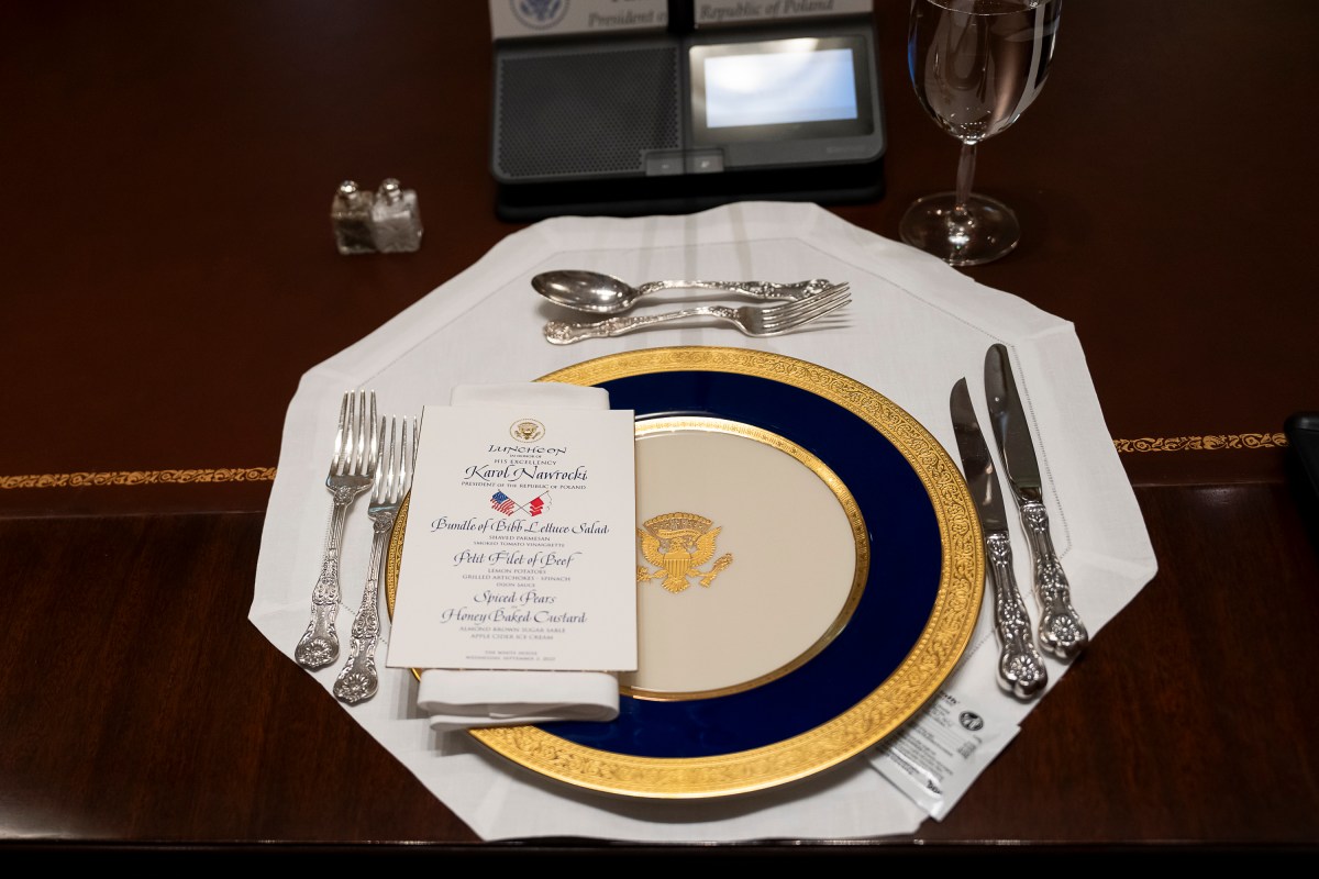 Resident Staff prepare the luncheon during the visit of President Karol Nawrocki of the Republic of Poland Wednesday, September 3, 2025, at the White House. 
(Official White House Photo by Juliana Luz)