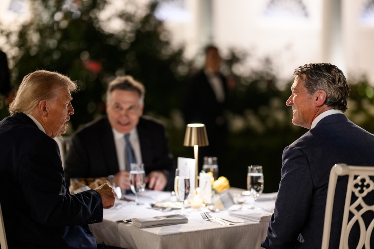 President Donald Trump hosts a dinner in the newly renovated White House Rose Garden, Friday, September 5, 2025. (Official White House Photo by Daniel Torok)
