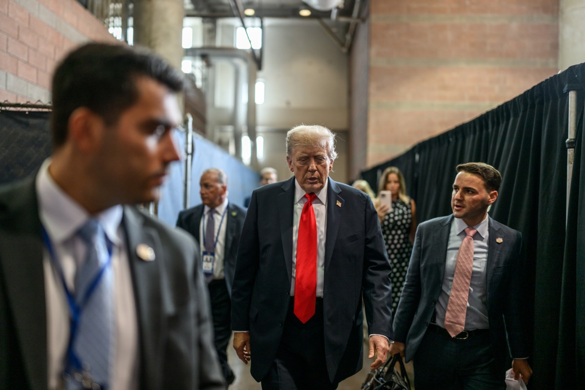 President Donald Trump and White House staff arrive at Billie Jean King National Tennis Center in Flushing Meadows, New York, Sunday, September 7, 2025, to watch the U.S. Open Men’s Championship. (Official White House Photo by Daniel Torok)