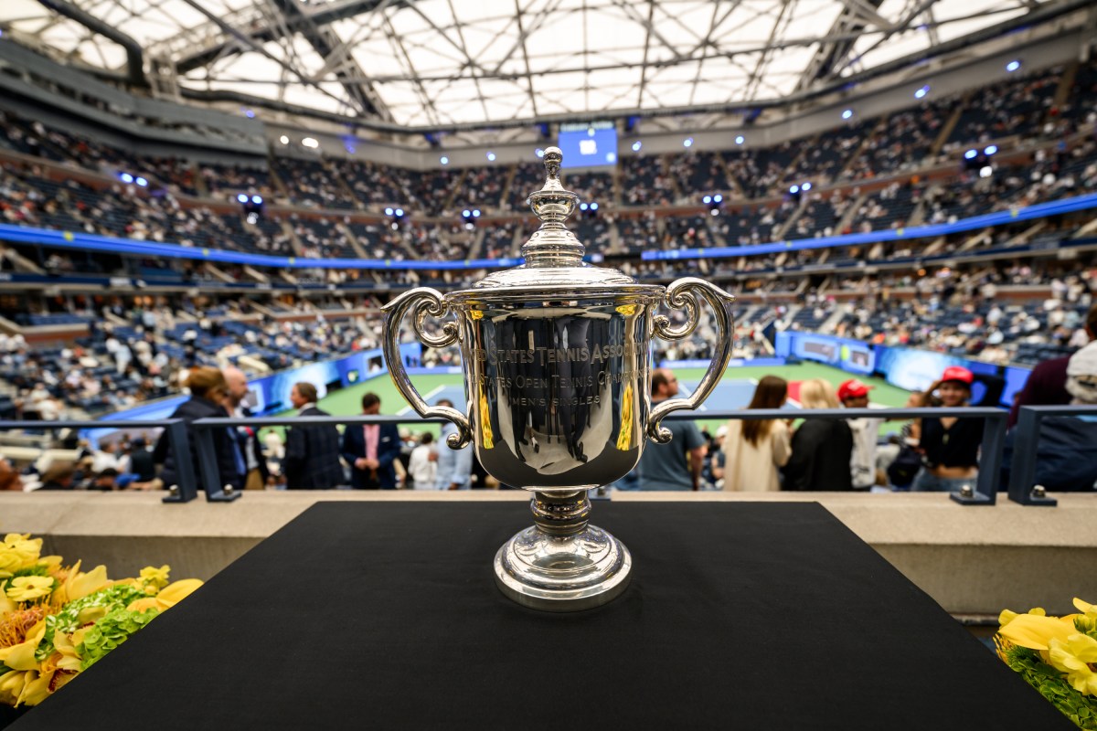Detail photo of the U.S. Open men's singles championship trophy at Billie Jean King National Tennis Center in Flushing Meadows, New York, Sunday, September 7, 2025. (Official White House Photo by Daniel Torok)