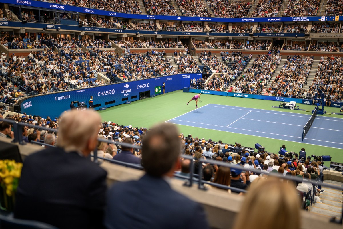 President Donald Trump attends the U.S. Open Men’s Championship at the Billie Jean King National Tennis Center in Flushing Meadows, New York on Sunday, September 7, 2025. (Official White House Photo by Daniel Torok)