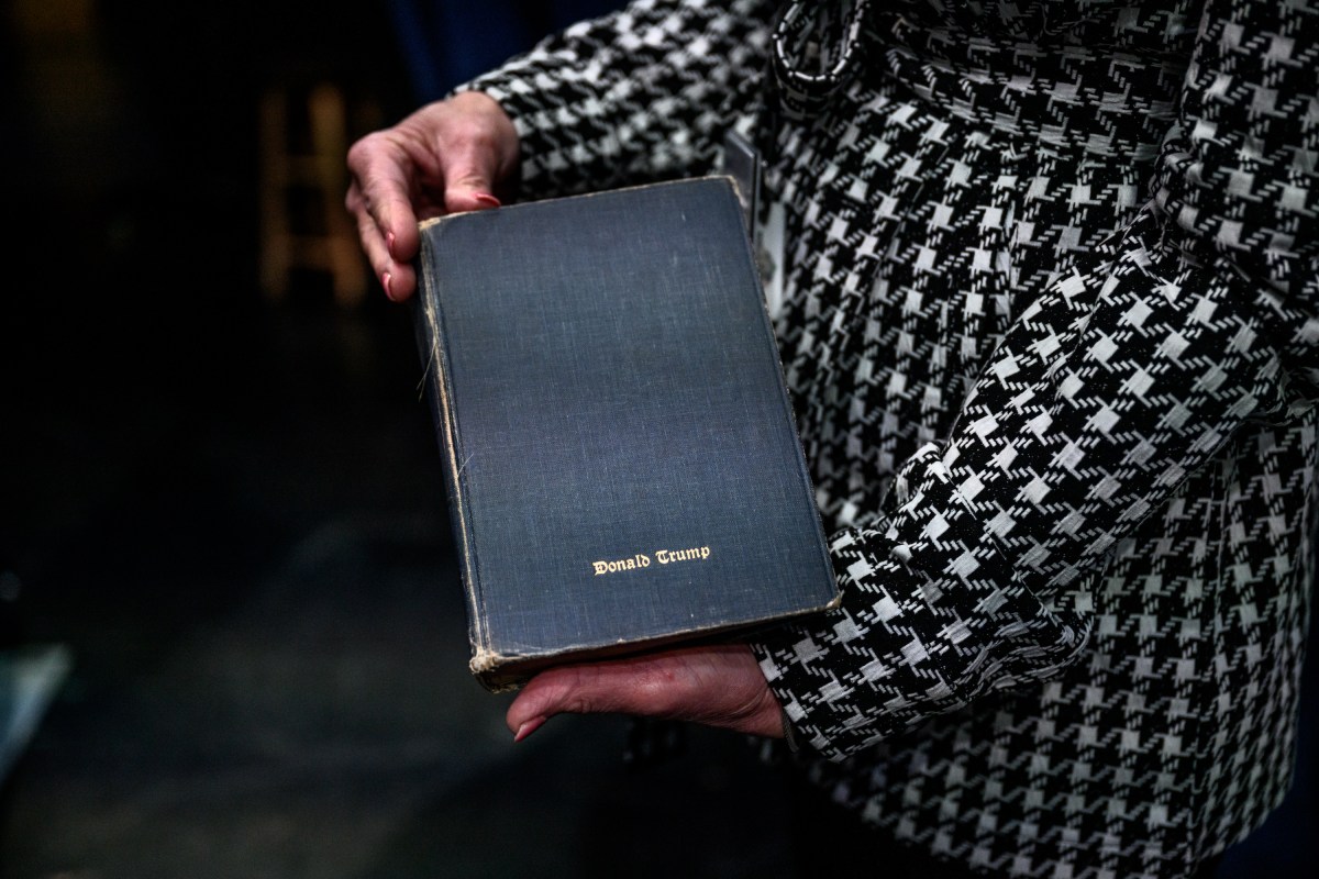 Detail photos of President Donald Trump’s personal Bible backstage before the President addresses the White House Religious Liberty Commission at the Museum of the Bible in Washington, D.C., Monday, September 8, 2025. (Official White House Photo by Molly Riley)