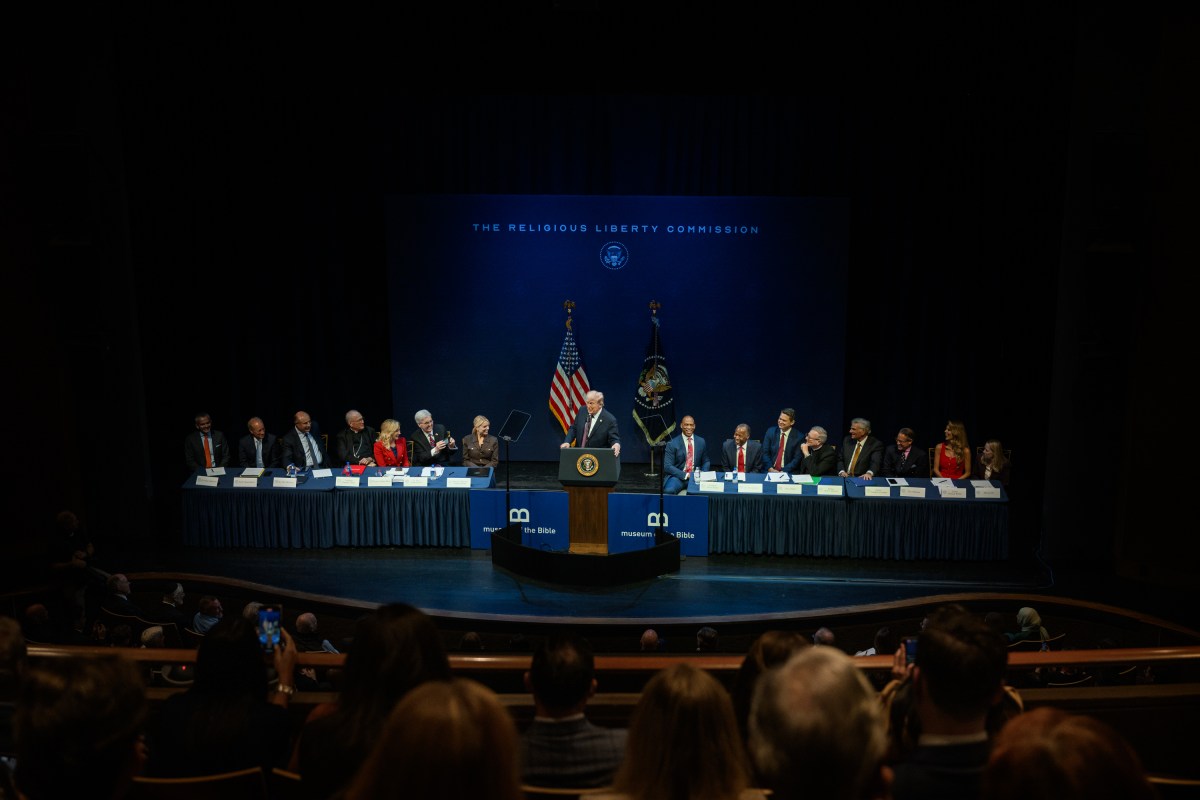President Donald Trump delivers remarks to the White House Religious Liberty Commission, Monday, September 8, 2025, at the Museum of the Bible in Washington, D.C. (Official White House Photo by Molly Riley)