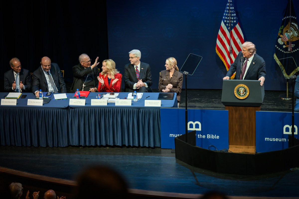 President Donald Trump delivers remarks to the White House Religious Liberty Commission, Monday, September 8, 2025, at the Museum of the Bible in Washington, D.C. (Official White House Photo by Molly Riley)
