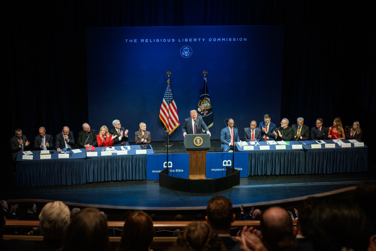 President Donald Trump delivers remarks to the White House Religious Liberty Commission, Monday, September 8, 2025, at the Museum of the Bible in Washington, D.C. (Official White House Photo by Molly Riley)
