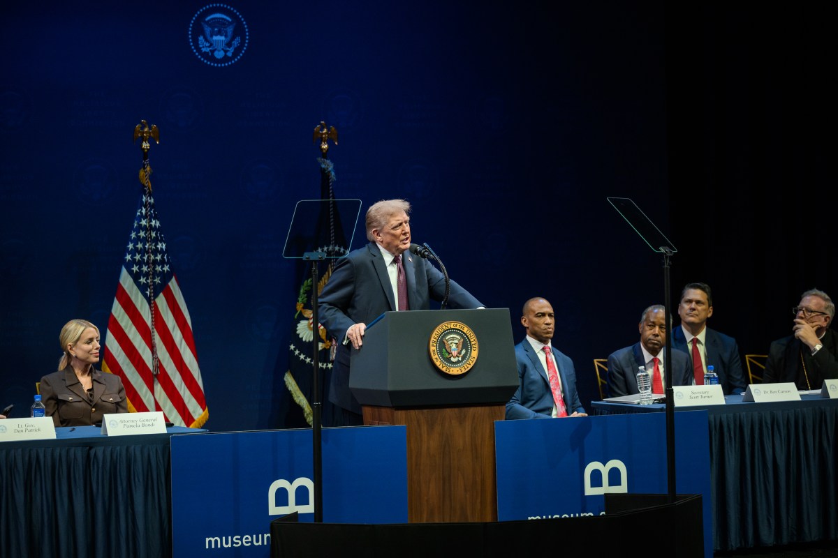 President Donald Trump delivers remarks to the White House Religious Liberty Commission, Monday, September 8, 2025, at the Museum of the Bible in Washington, D.C. (Official White House Photo by Molly Riley)