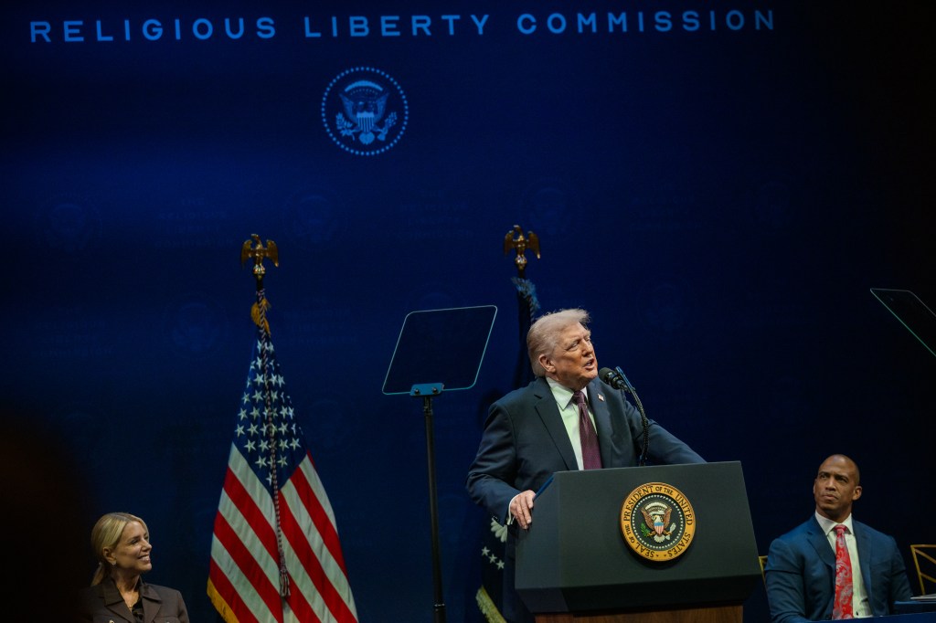 President Donald Trump delivers remarks to the White House Religious Liberty Commission, Monday, September 8, 2025, at the Museum of the Bible in Washington, D.C. (Official White House Photo by Molly Riley)