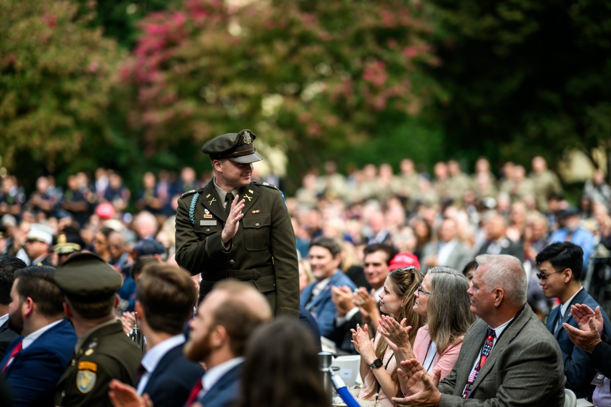 President Donald Trump delivers remarks at an observance ceremony at the Pentagon in Arlington, Virginia to commemorate the 24th anniversary of the September 11, 2001 terrorist attacks, Thursday, September 1, 2025. (Official White House Photo by Daniel Torok)