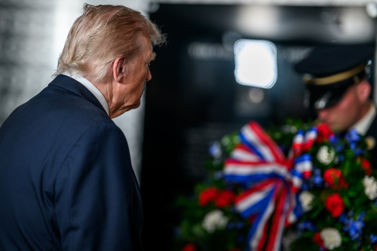 President Donald Trump and First Lady Melania Trump participate in a wreath-laying ceremony at the Pentagon in Arlington, Virginia to commemorate the 24th anniversary of the September 11, 2001 terrorist attacks, Thursday, September 1, 2025. (Official White House Photo by Daniel Torok)