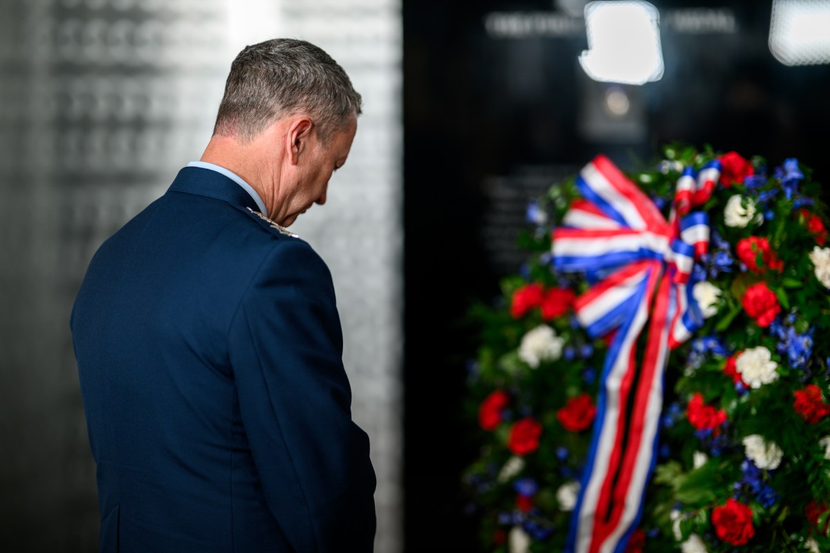 President Donald Trump and First Lady Melania Trump participate in a wreath-laying ceremony at the Pentagon in Arlington, Virginia to commemorate the 24th anniversary of the September 11, 2001 terrorist attacks, Thursday, September 1, 2025. (Official White House Photo by Daniel Torok)