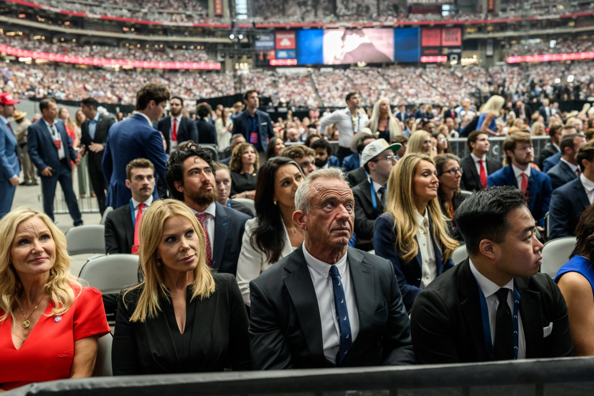 Cabinet Secretaries, White House staff and guests watch speakers during the Memorial Service for Charlie Kirk at State Farm Stadium in Glendale, Arizona, Sunday, September 21, 2025.(Official White House Photo by Daniel Torok)