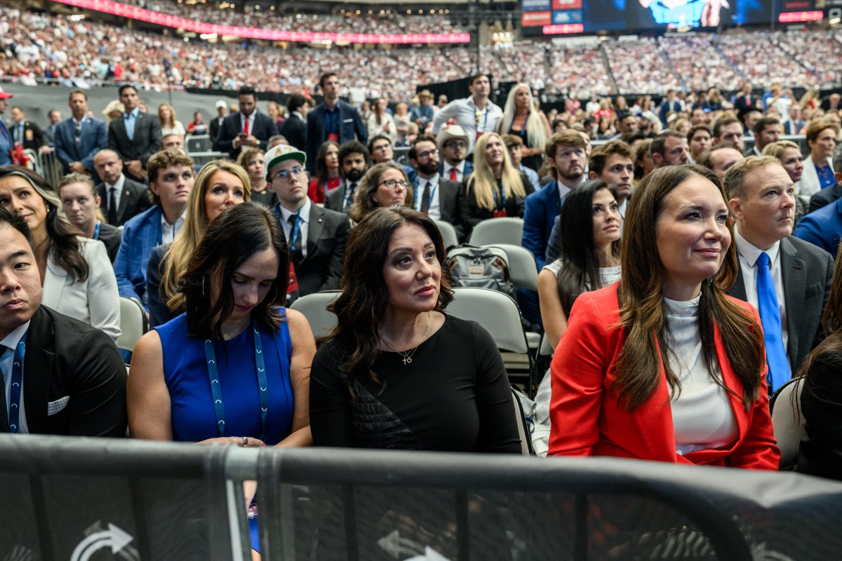 Cabinet Secretaries, White House staff and guests watch speakers during the Memorial Service for Charlie Kirk at State Farm Stadium in Glendale, Arizona, Sunday, September 21, 2025.(Official White House Photo by Daniel Torok)