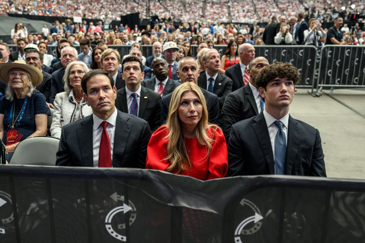 Cabinet Secretaries, White House staff and guests watch speakers during the Memorial Service for Charlie Kirk at State Farm Stadium in Glendale, Arizona, Sunday, September 21, 2025.(Official White House Photo by Daniel Torok)