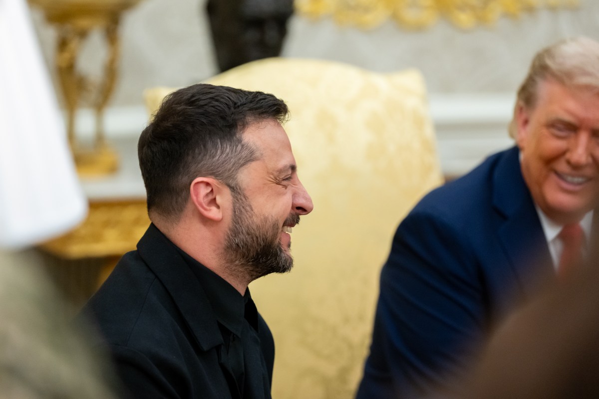 President Donald Trump participates in a bilateral meeting with President Volodymyr Zelenskyy of Ukraine, Monday, August 18, 2025, in the Oval Office. Vice President JD Vance attends. (Official White House Photo by Emily J. Higgins.)
