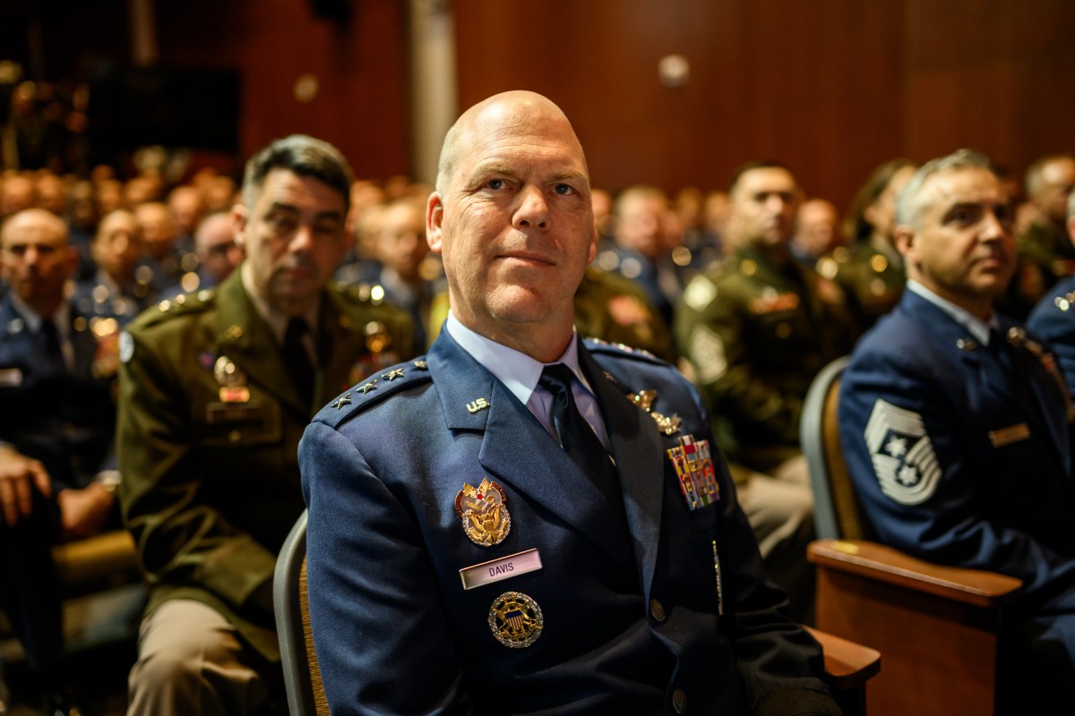 President Donald Trump makes remarks at a gathering of top military leadership, Tuesday, September 30, 2025, at Marine Corps University in Quantico, Virginia. (Official White House Photo by Daniel Torok)
