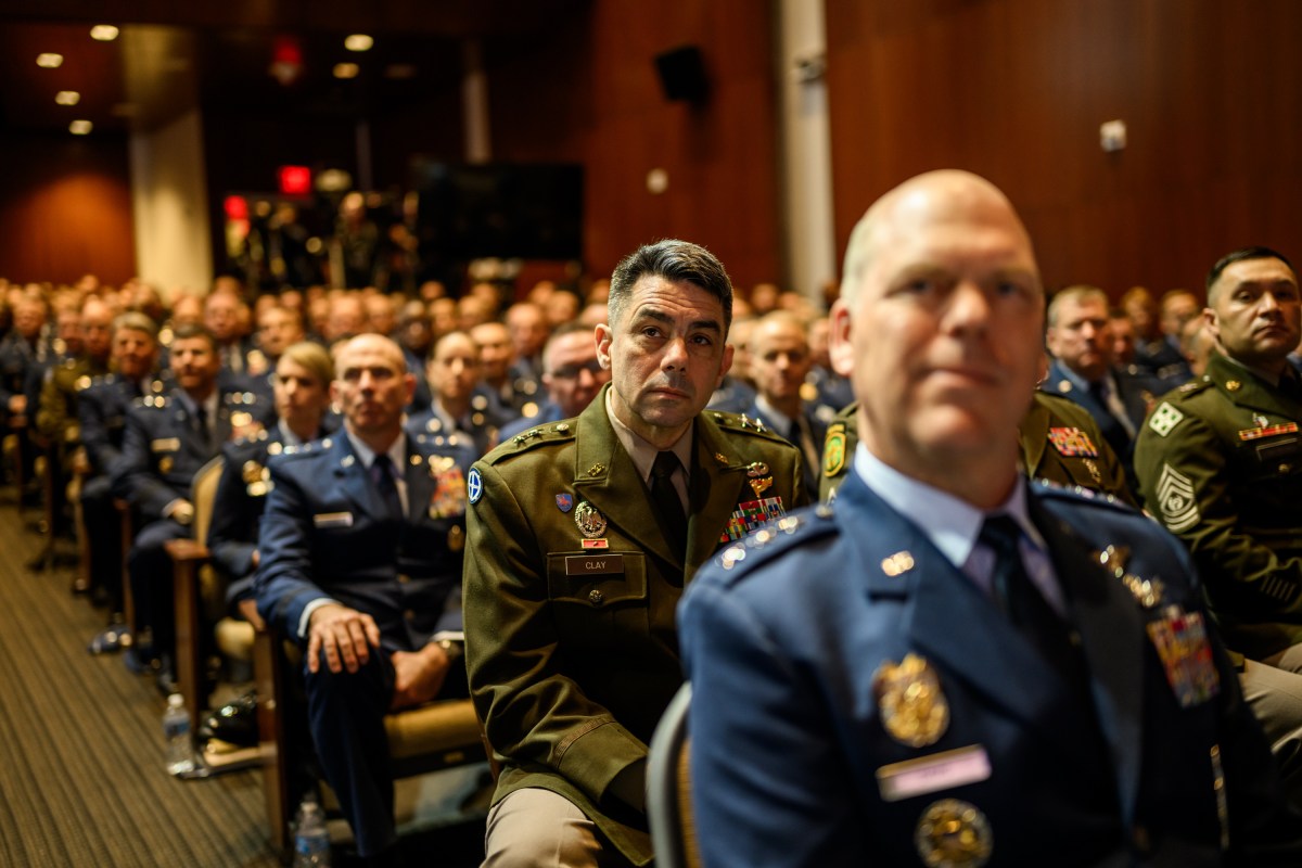 President Donald Trump makes remarks at a gathering of top military leadership, Tuesday, September 30, 2025, at Marine Corps University in Quantico, Virginia. (Official White House Photo by Daniel Torok)