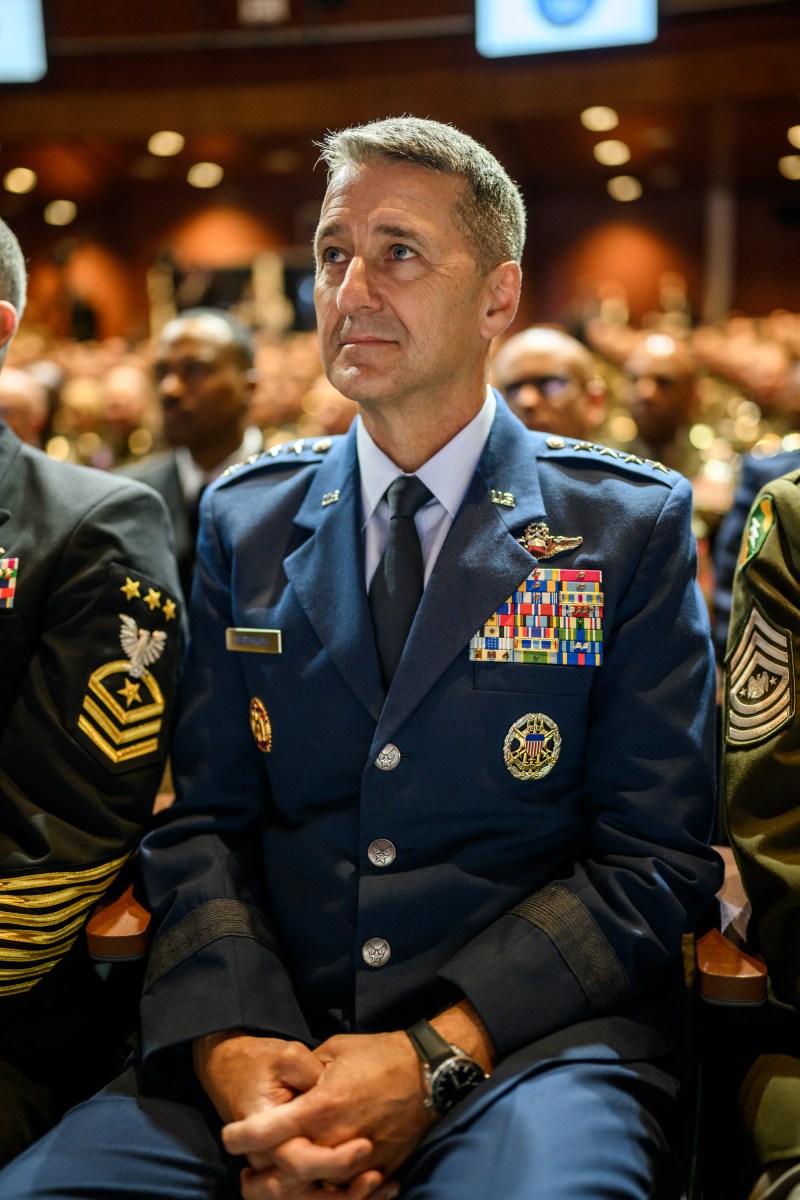 President Donald Trump makes remarks at a gathering of top military leadership, Tuesday, September 30, 2025, at Marine Corps University in Quantico, Virginia. (Official White House Photo by Daniel Torok)