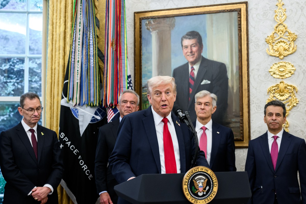 President Donald Trump makes an announcement on drug pricing, Tuesday, September 30, 2025, in the Oval Office. (Official White House Photo by Joyce N. Boghosian)
