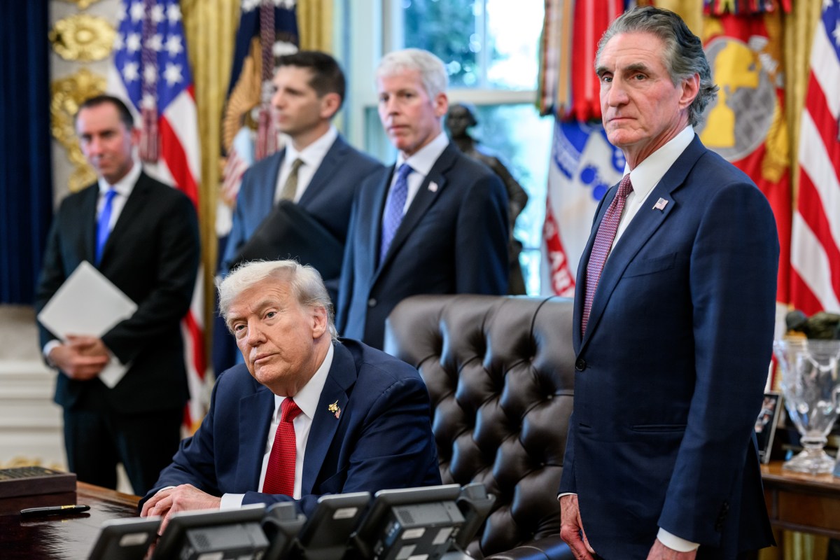 President Donald Trump answers questions from members of the media after signing an Executive Order approving the Ambler Road Project in Alaska, Monday, October 6, 2025, in the Oval Office. (Official White House Photo by Joyce N. Boghosian)