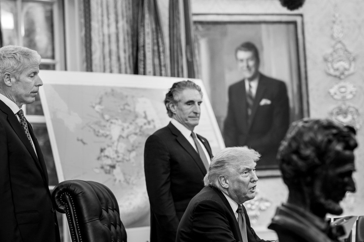 President Donald Trump answers questions from members of the media after signing an Executive Order approving the Ambler Road Project in Alaska, Monday, October 6, 2025, in the Oval Office. (Official White House Photo by Joyce N. Boghosian)