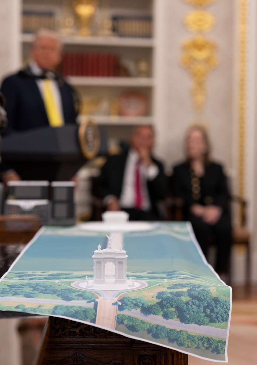 President Donald Trump participates in a press conference with FBI Director Kash Patel, Attorney General Pam Bondi, and Deputy Attorney General Todd Blanche, Wednesday, October 15, 2025, in the Oval Office. (Official White House Photo by Molly Riley)