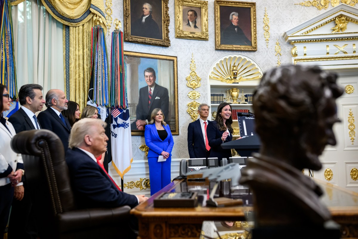 President Donald Trump delivers remarks regarding access to fertility drugs alongside HHS Secretary Robert F. Kennedy, Jr., Secretary of Commerce Howard Lutnick, CMMS Administrator Dr. Mehmet Oz, Secretary of Labor Lori Chavez-DeRemer Rep. Katie Britt (R-AL) and guests, Thursday, October 16, 2025, in the Oval Office.(Official White House Photo by Molly Riley)