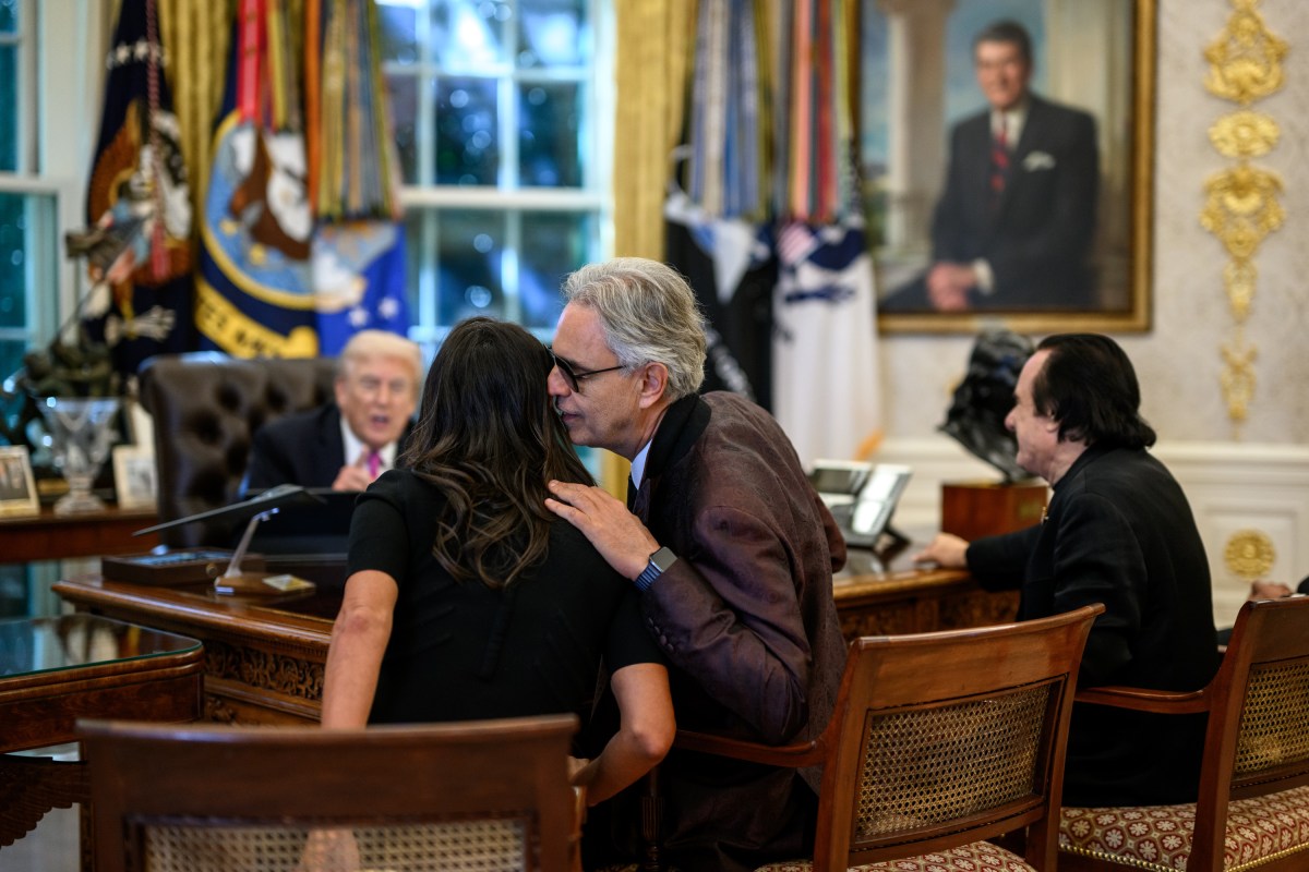 President Donald Trump meets with Andrea Bocelli in the Oval Office, Friday, October 17, 2025. (Official White House Photo by Molly Riley)