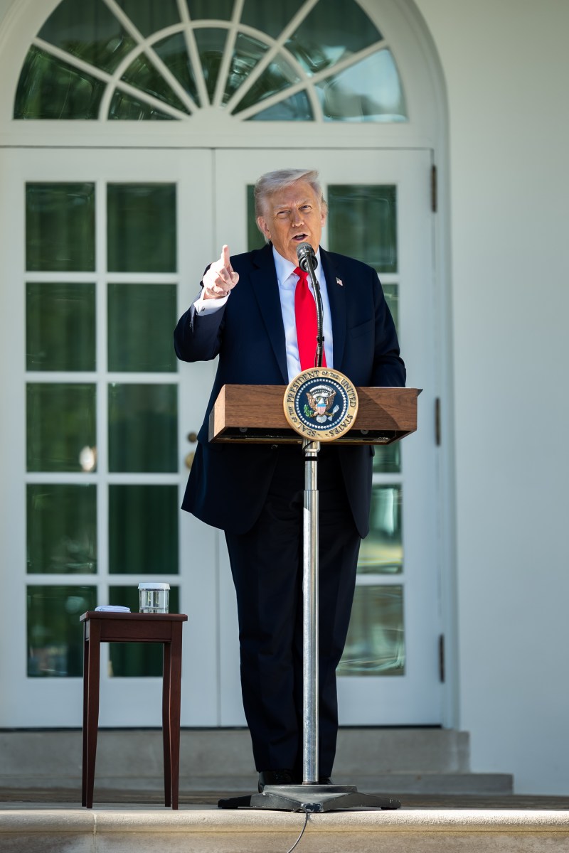 President Donald Trump hosts a Rose Garden Club lunch, Tuesday, October 21, 2025, in the White House Rose Garden. (Official White House Photo by Abe McNatt)