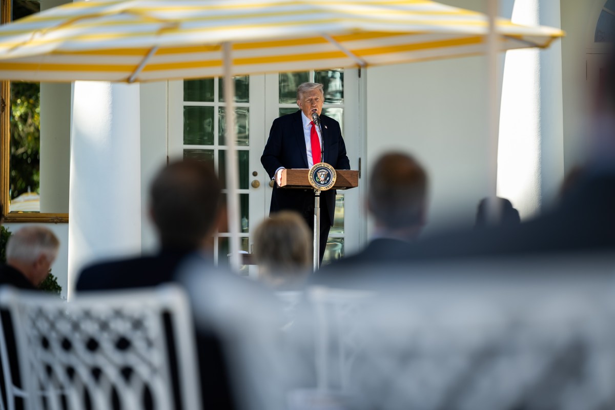 President Donald Trump hosts a Rose Garden Club lunch, Tuesday, October 21, 2025, in the White House Rose Garden. (Official White House Photo by Abe McNatt)
