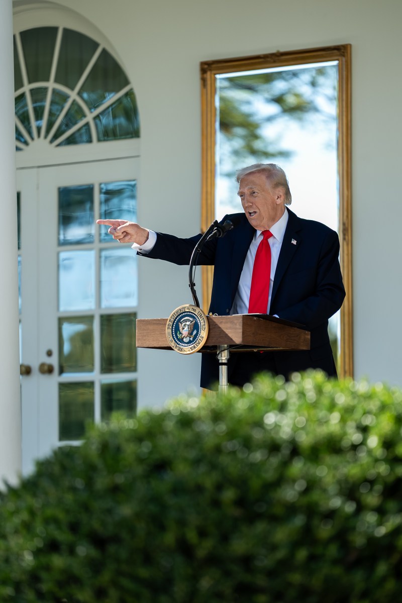 President Donald Trump hosts a Rose Garden Club lunch, Tuesday, October 21, 2025, in the White House Rose Garden. (Official White House Photo by Abe McNatt)