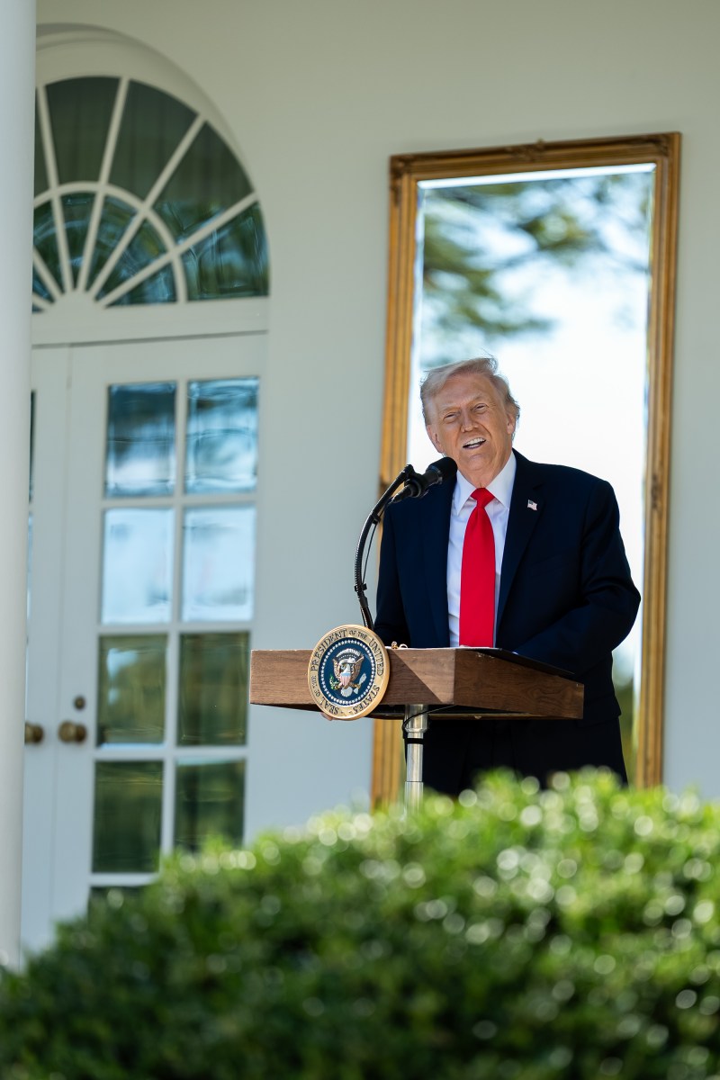 President Donald Trump hosts a Rose Garden Club lunch, Tuesday, October 21, 2025, in the White House Rose Garden. (Official White House Photo by Abe McNatt)