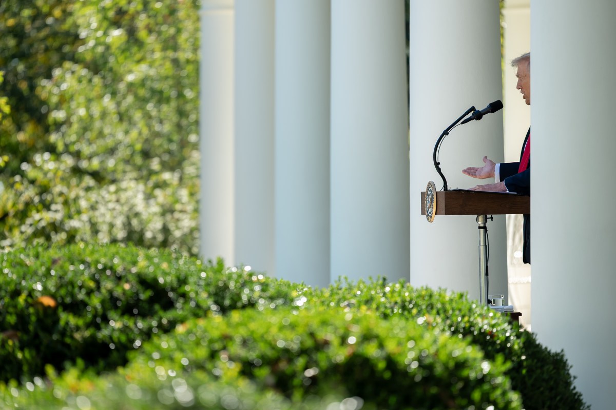President Donald Trump hosts a Rose Garden Club lunch, Tuesday, October 21, 2025, in the White House Rose Garden. (Official White House Photo by Abe McNatt)