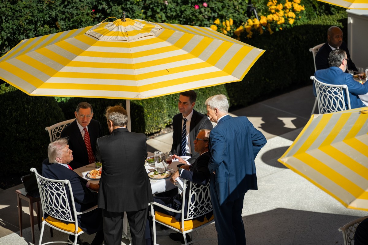 President Donald Trump hosts a Rose Garden Club lunch, Tuesday, October 21, 2025, in the White House Rose Garden. (Official White House Photo by Abe McNatt)