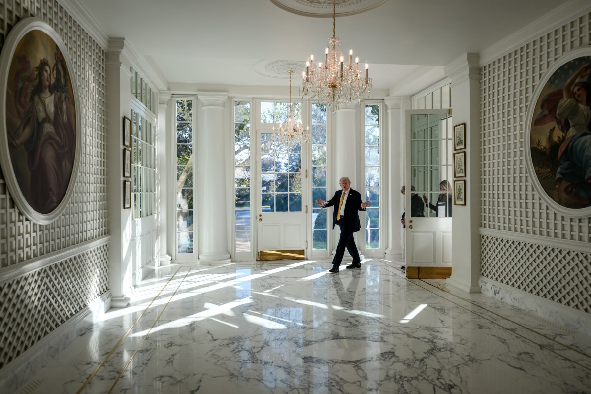 President Donald Trump walks along the West Colonnade to the residence to attend an event announcing the launch of the Homeland Security Task Force, Thursday, October 23, 2025. (Official White House Photo by Molly Riley)