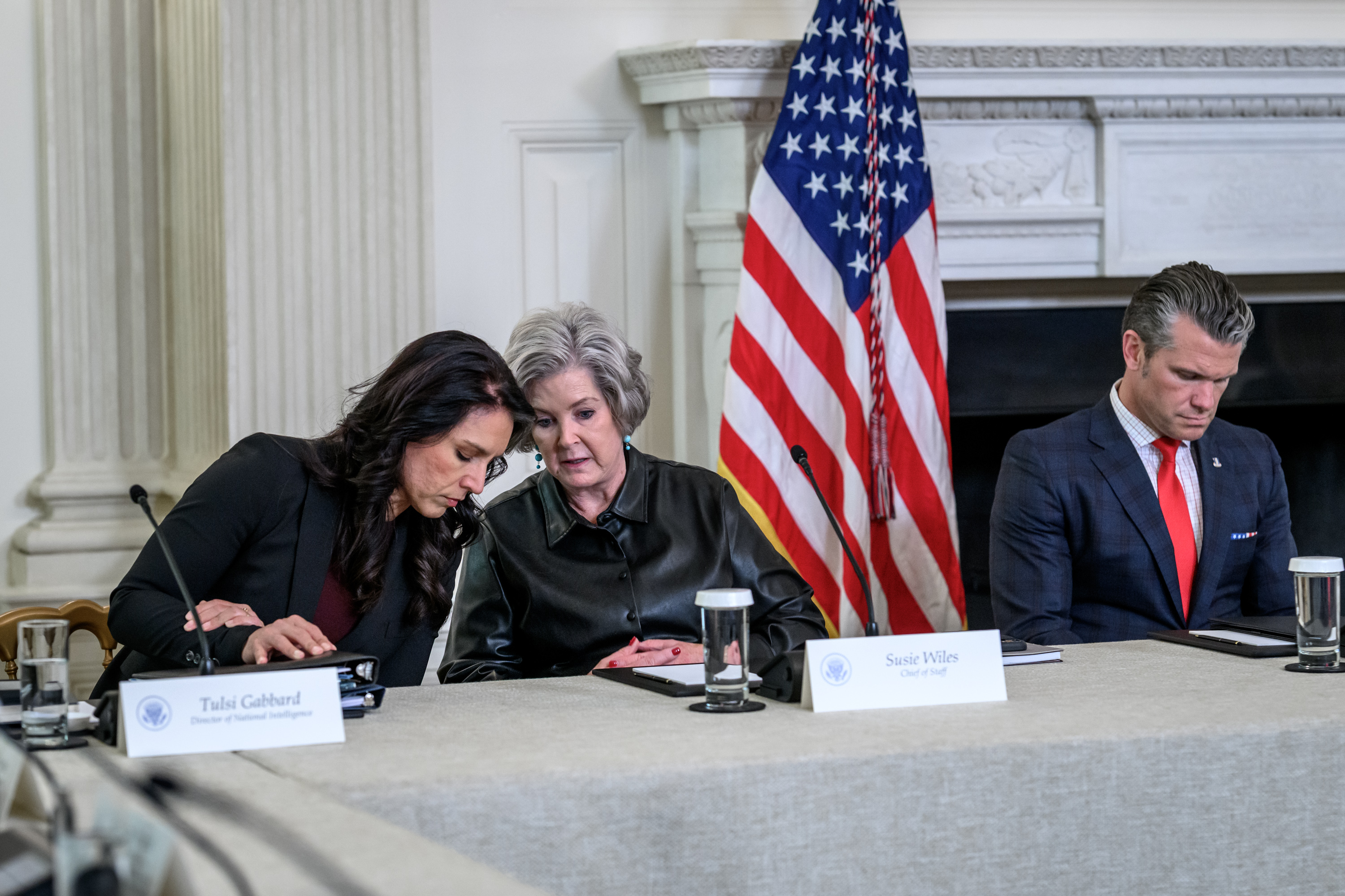 President Donald Trump attends a roundtable event launching the