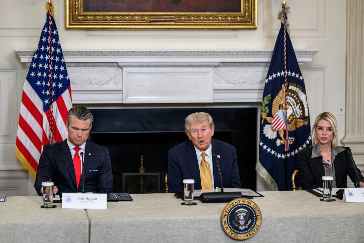 President Donald Trump attends a roundtable event launching the Homeland Security Task Force, Thursday, October 23, 2025, in the State Dining Room. (Official White House Photo by Molly Riley)