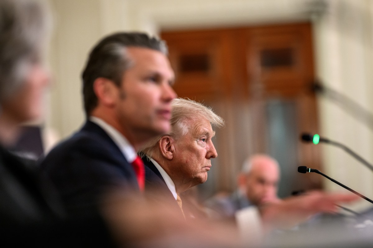 President Donald Trump attends a roundtable event launching the Homeland Security Task Force, Thursday, October 23, 2025, in the State Dining Room. (Official White House Photo by Molly Riley)