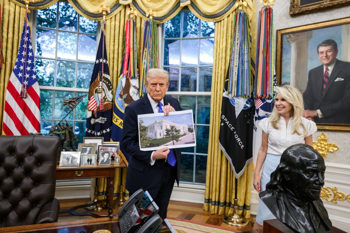 President Donald Trump speaks with members of the media alongside NATO Secretary General Mark Rutte, Secretary of State Marco Rubio, and Secretary of War Pete Hegseth in the Oval Office, Wednesday, October 22, 2025. (Official White House Photo by Molly Riley)