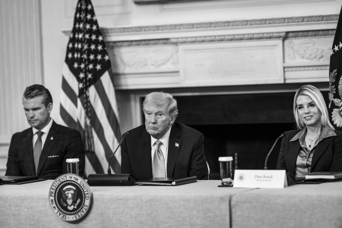 President Donald Trump attends a roundtable event launching the Homeland Security Task Force, Thursday, October 23, 2025, in the State Dining Room. (Official White House Photo by Molly Riley)