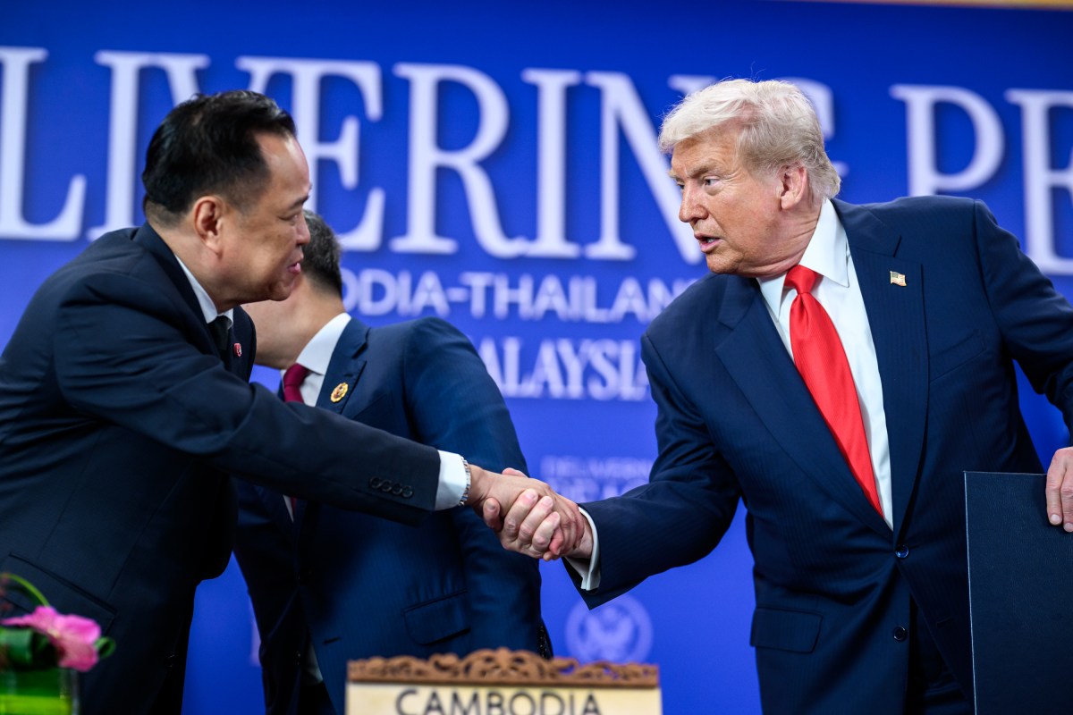 President Donald Trump, Malaysian Prime Minister Seri Anwar Ibrahim, Cambodian Prime Minister Hun Manet, and Thailand’s Prime Minister Anutin Charnvirakul sign the Kuala Lumpur Accord Sunday, October 25, 2025, at the ASEAN Summit in Kuala Lumpur, Malaysia. (Official White House Photo by Daniel Torok)